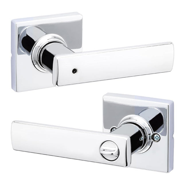 Kwikset Breton Privacy Door Lever for Bed and Bath