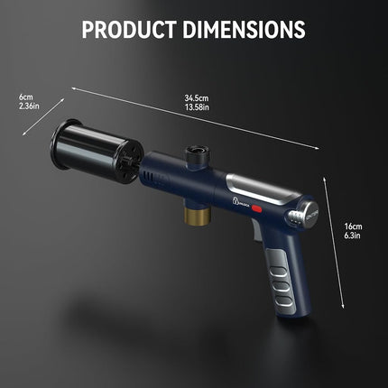 Propane Torch Gun with One-Touch Max Fire, Powerful Handheld Cooking Blow Torch with a Safety Lock for Sous Vide Searing Steak, Grill, Charcoal Starter, Campfire, Weeding, Tank Not Included (Black)