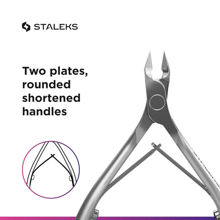STALEKS PRO Professional Series Cuticle Nippers Smart 31 7mm Manicure Pedicure Tools Salon Home Use Made in EU (NS-31-7)