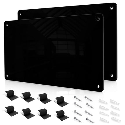 17.1" x 11.8" 2 Pack Black Metal Magnetic Board - 