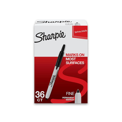 Sharpie Retractable Permanent Markers, Fine Point,