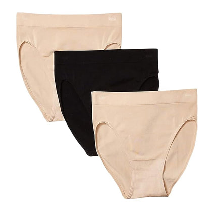 Wacoal Women's B Smooth Hi Cut Brief Panty 3 Pack,