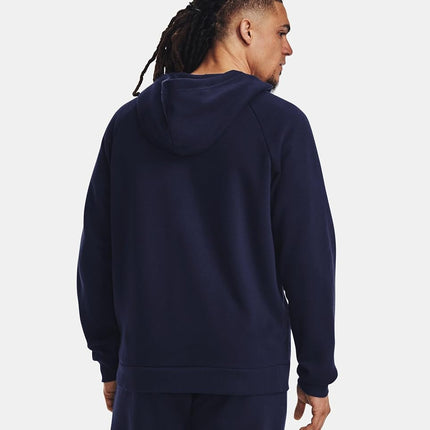Under Armour Men's Rival Fleece Full Zip Hoodie Sweatshirt Hooded, opaco, Midnight Navy, S Tall