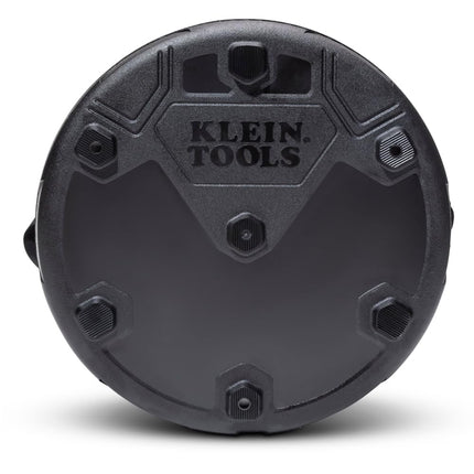 Klein Tools BC535 Straight Bucket, 17-Inch Utility Bucket, 200-Pound Load, 1680D Nylon, Drain Holes, Reinforced Straps, Hi-Vis Orange Interior