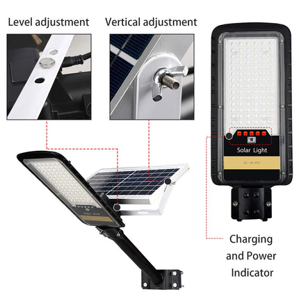 RuoKid Solar Street Light Outdoor Lamp, 16000lm IP67 Waterproof with Anti-Broken Remote Control Mounting Bracket, Dusk to Dawn Security LED Flood Light for Yard, Garden, etc.