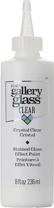 Gallery Glass Stained Glass Paint, Crystal Clear 8 fl oz Perfect For DIY Arts And Crafts Projects, 19699