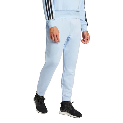 adidas Men's Essentials FeelCozy Fleece Pants, Glow Blue/Black, XX-Small