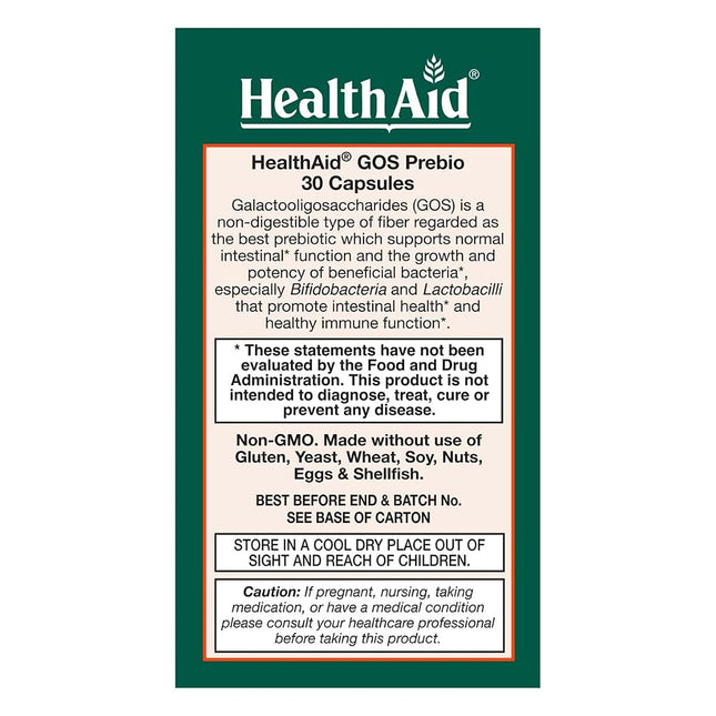 GOSPrebio, Prebiotic Fiber, Once Daily, 30ct, Helps Proliferation of Beneficial Bacteria in The Gut, Galactooligosaccharides, Vegan…