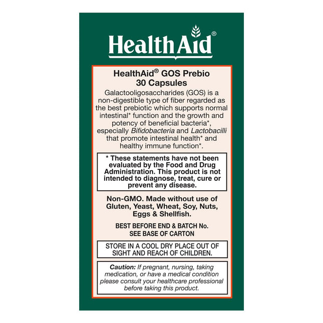 GOSPrebio, Prebiotic Fiber, Once Daily, 30ct, Helps Proliferation of Beneficial Bacteria in The Gut, Galactooligosaccharides, Vegan…