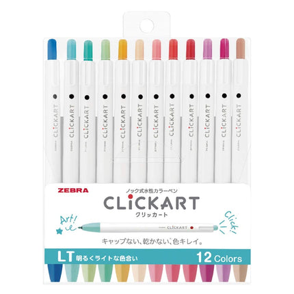 ZEBRA Clickart Water-Based Pen Bright Light 12 Col