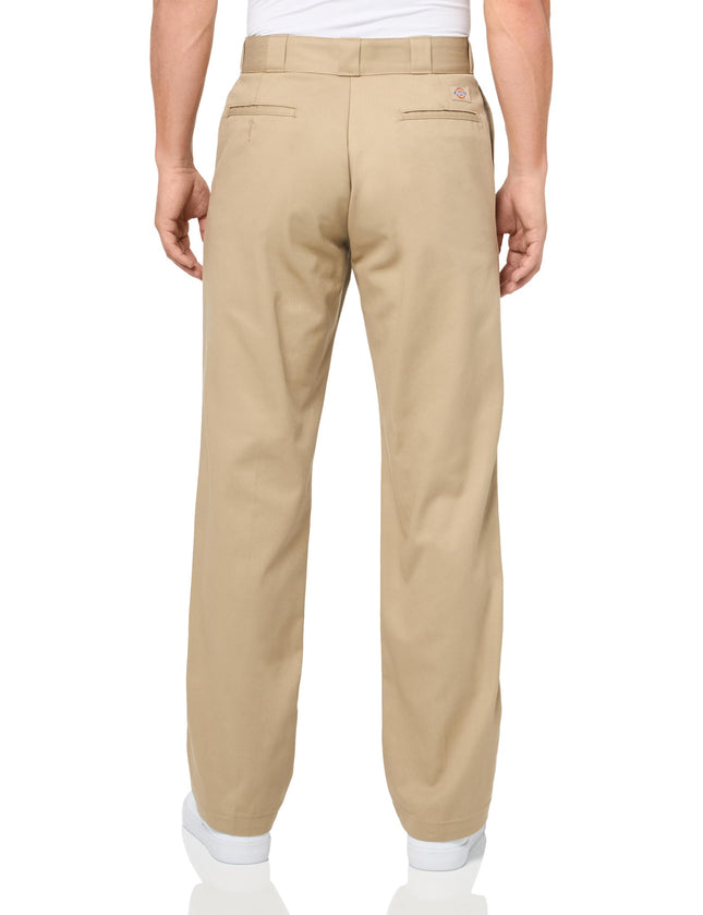 Dickies Men's Loose Work Pants Double Knee Heavy Duty Construction Layered Twill Pants, desert sand, 40W / 32L