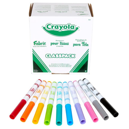 CRAYOLA Fabric Markers-80/Pkg