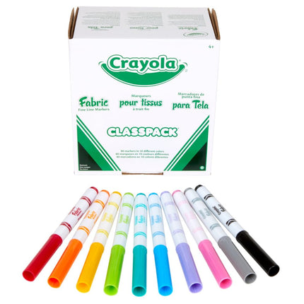 CRAYOLA Fabric Markers-80/Pkg