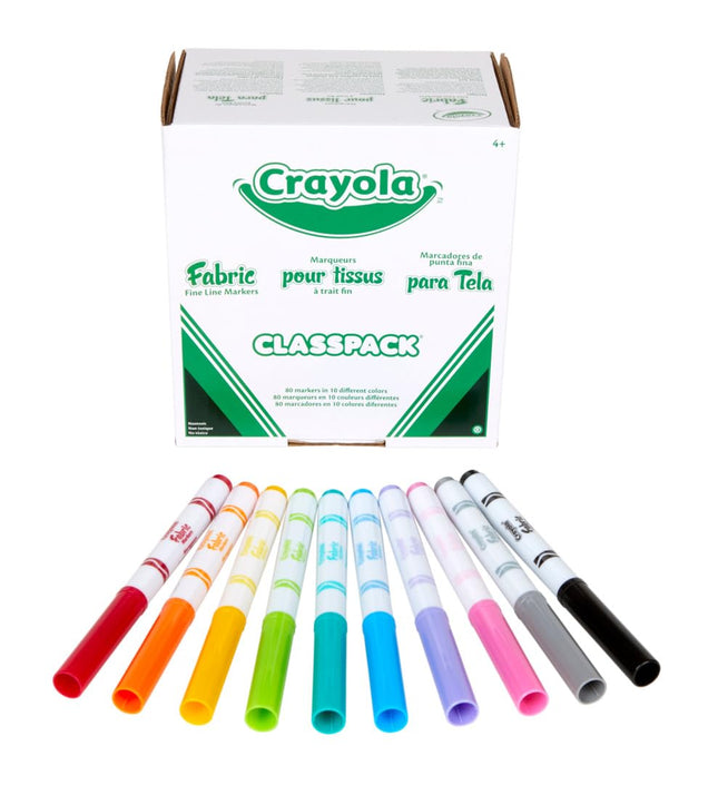 CRAYOLA Fabric Markers-80/Pkg