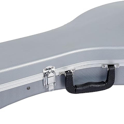 Estuche rígido ABS Crossrock – Se adapta a la mayoría de mandolinas estilo F, con compartimento interior, correas de mochila – Plateado (CRA862MFSL)