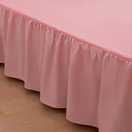 Xuan dian Bed Skirt Full Size Ruffled Bed Skirts with Split Corners