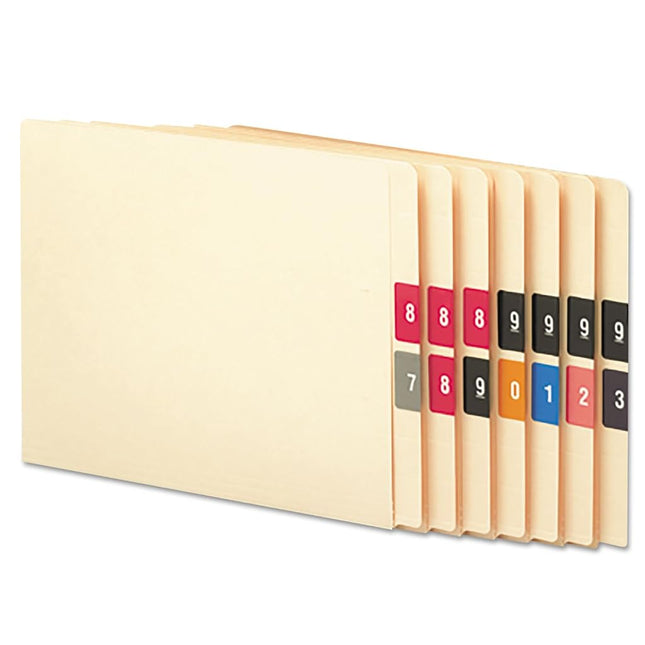 Smead DCC Color-Coded Numeric Label, 0-9, Label Roll, Assorted Colors (67430)