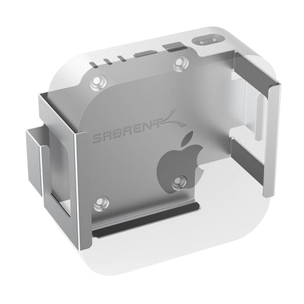 SABRENT Support Mac mini M4 (2024+) – Support flexible de bureau/mur en aluminium, support résistant aux rayures avec gestion des câbles et circulation de l'air – Support Mac mini sécurisé pour mur, bureau ou surface (BK-MAC2)
