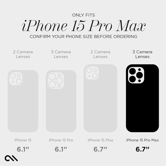 Case-Mate Karat Magsafe Cover for iPhone 15 Pro Max, Touch of Pearl