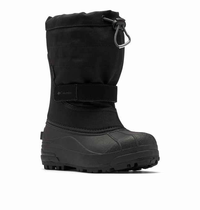Columbia Children�s Powderbug Plus II Waterproof Snow Boots, Black/Graphite, 7