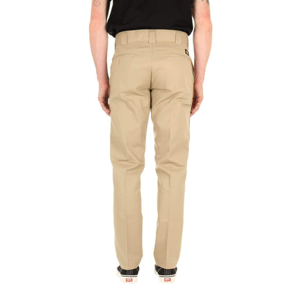 Pantalón de trabajo Dickies de sarga elástica ajustado para hombre, color arena del desierto, 30x32