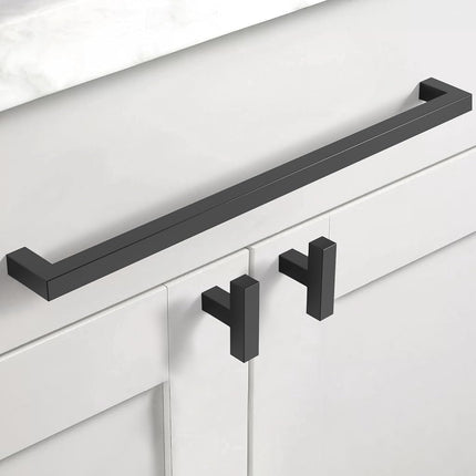 Asidrama 10 Pack 12.6 Inch(320mm) Matte Black Kitchen Cabinet Handles, Stainless Steel Cabinet Pulls Kitchen Cabinet Hardware for Cupboard Drawer Handles Dresser Pulls