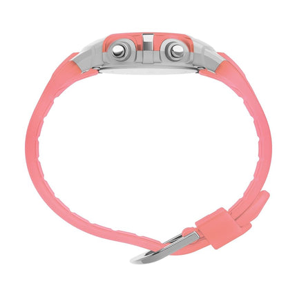 Timex Unisex Sport 33 mm Watch - Pink Resin Strap Digital Dial Silver-Tone Case TW5M61600