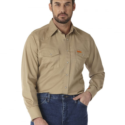 Wrangler Men's Big & Tall Flame Resistant Western 