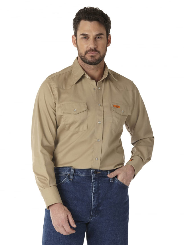 Wrangler Men's Big & Tall Flame Resistant Western 