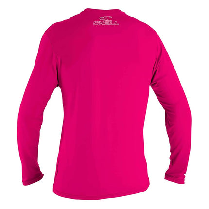 O'Neill Youth Basic Skins 50+ Long Sleeve Sun Shirt,Watermelon, 4