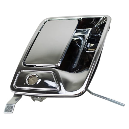 TRQ Front Right Exterior Door Handle Chrome Passenger Side Compatible with 2000-2005 Ford Excursion 1999-2016 F-250 Super Duty F-350 F-450 F-550