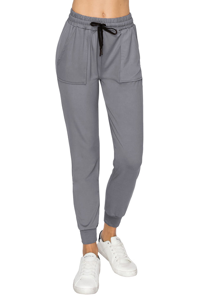 ALWAYS Pantalon de jogging pour femme – Pantalon léger et doux avec cordons de serrage et poches passepoilées, anthracite, XL