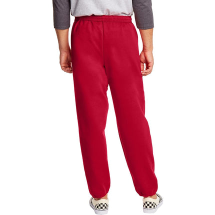 Hanes Men's EcoSmart Fleece Sweatpant, Deep Red, Small (Pack of 2)