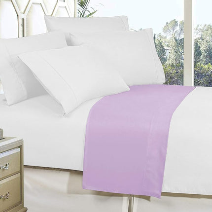 Elegant Comfort Premium Hotel Quality 1-Piece Flat Sheet, Luxury and Softest 1500 Premium Hotel Quality Microfiber Bedding Flat Sheet, Wrinkle-Free, Stain-Resistant, Twin/Twin XL, Lilac
