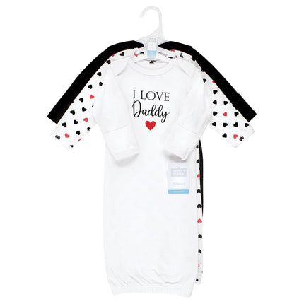 Hudson Baby, batas de algodón unisex para bebé, niña papá, rojo y negro, prematuro-recién nacido