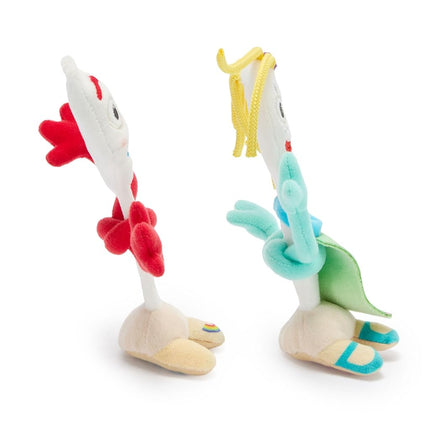 Disney Store Official Forky & Karen Beverly Magnetic Shoulder Plush Set - This Whimsical Duo Includes Magnetic Pad and Soft Fluffy Fabric - Forky & Knify Plush from Toy Story 5 - Mini 7"