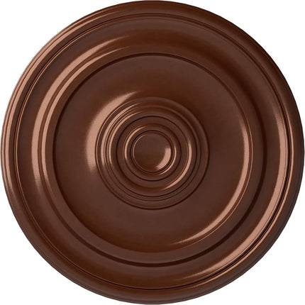19 3/4"OD x 1 1/2"P Kepler Traditional Ceiling Medallion (For Canopies up to 4 1/2"), Hand-Painted Copper Penny