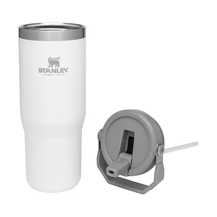 STANLEY IceFlow Stainless Steel Tumbler with Straw - Vacuum Insulated Water Bottle for Home, Office or Car - Reusable Cup with Straw Leak Resistant Flip - Cold for 12 Hours or Iced for 2 Days (Polar)