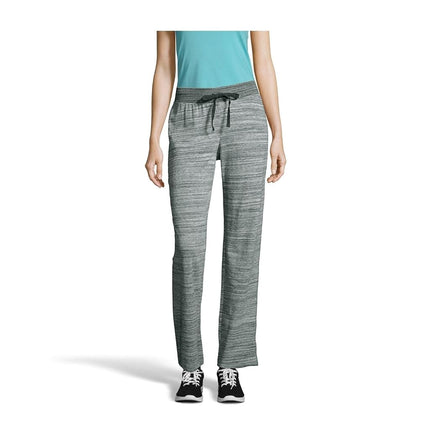 Hanes Women's French Terry Pant, Black Space Dye, 