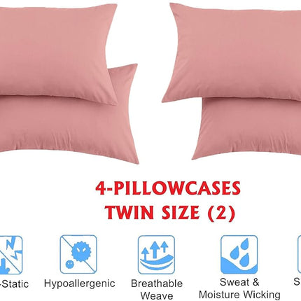 Elegant Comfort Luxury Soft Bed Sheets 1500 Premium Hotel Quality Microfiber Softness Wrinkle and Fade Resistant (6-Piece) Bedding Set, King, Dusty Rose