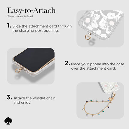 Case-Mate kate spade new york Phone Charm Wrist Strap - Dazzle Chain Silver