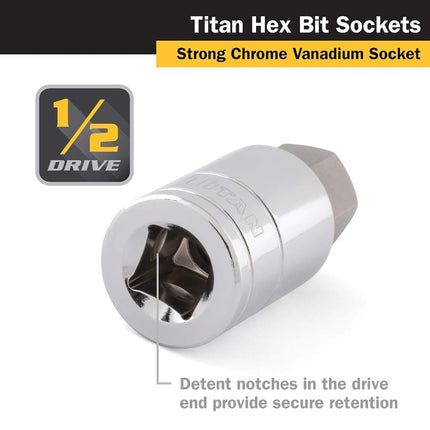 Titan Tools - 3/8 Dr 20Mm Hex Bit Socket (15620)