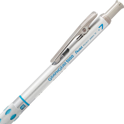 Portaminas Pentel GraphGear 1000 - Portaminas de dibujo automático - Mina de 0.7mm - Incluye 50 recargas de minas y 4 recargas de gomas de borrar