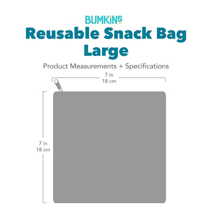 Bumkins Reusable Sandwich and Snack Bags, for Kids School Lunch and for Adults Portion, Washable Fabric, Waterproof Cloth Zip Bag, Travel Pouch, Food-Safe Storage, Large 2-pk Hearts and XOXO