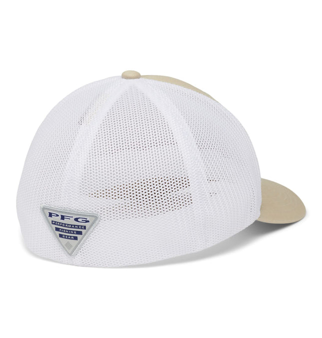 Columbia Unisex Pfg Mesh Ball Cap, Fossil, Grill, White, Bass, Large/X-Large
