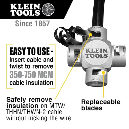 Klein Tools 21050 Large Cable Stripper (750-350 MCM)