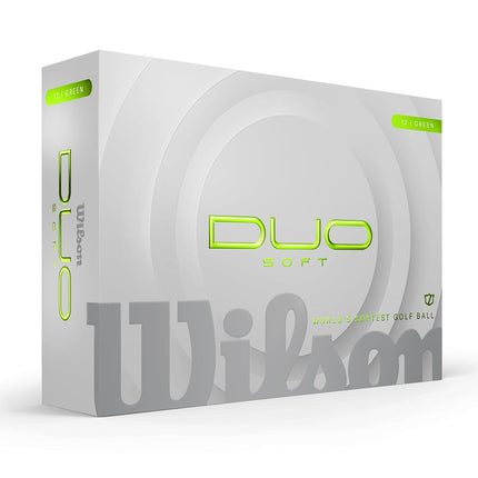 Wilson Duo Soft Golf Balls – Green, 12-Pack, World's Softest Feel, High-Energy Core, Straighter Flight