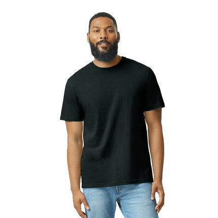 Gildan Men's Softstyle CVC Short Sleeve T-Shirt, Style G67000, 4-Pack, Pitch Black Mist, 2X-Large