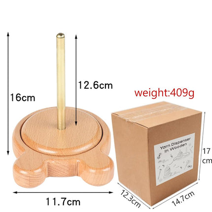 RoseFlower Wooden Yarn Holder Dispenser for Crocheting, Yarn Ball Holder for Knitting, Wood Yarn Holder,Thread Holder,Knitting Embroidery Accessory Gift, Yarn Spindle Dispenser Accessories#6