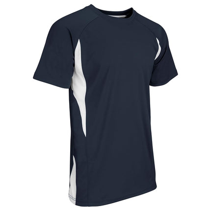 CHAMPRO Boys' Top Spin Lightweight Youth Baseball Jersey Navy,White